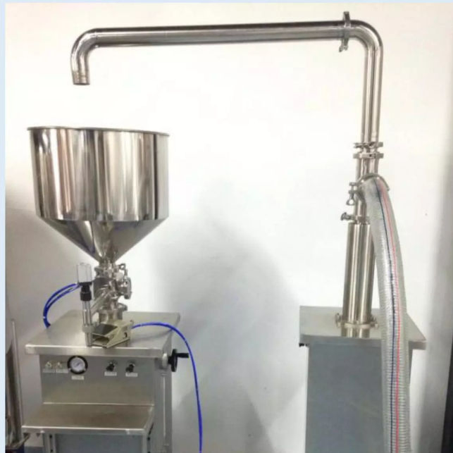 Small Manual Semi-Automatic Pneumatic Vertical Filling Machine for Ointment Liquid Cream Paste Lotion Shampoo Essential Oil for Automatic Cosmetic Production