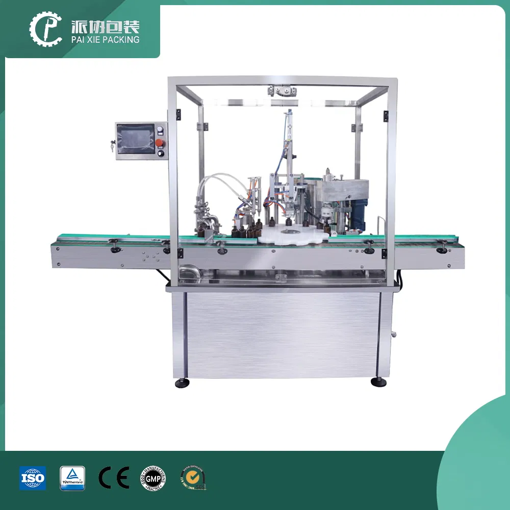 Spray Plastic Small Bottle Liquid Automatic Packaging Line Manufacturer Rotary Type Filling Capping Labeling Machine