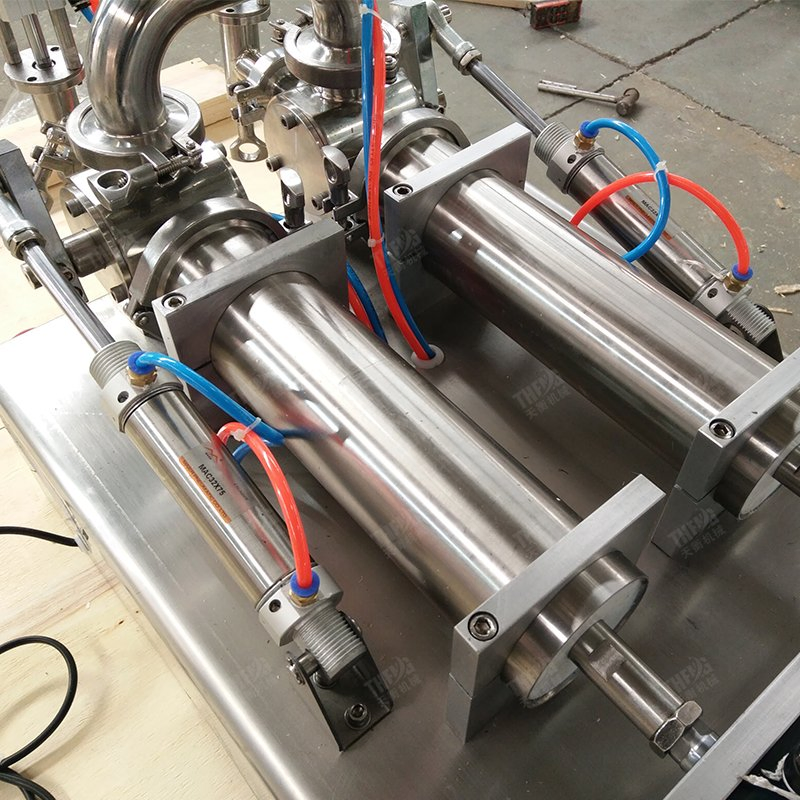 Semi-Automatic High Accuracy Pneumatic Piston Bench Top Cylinder Single-Head Liquid Sauce Paste Filling Filler Machine