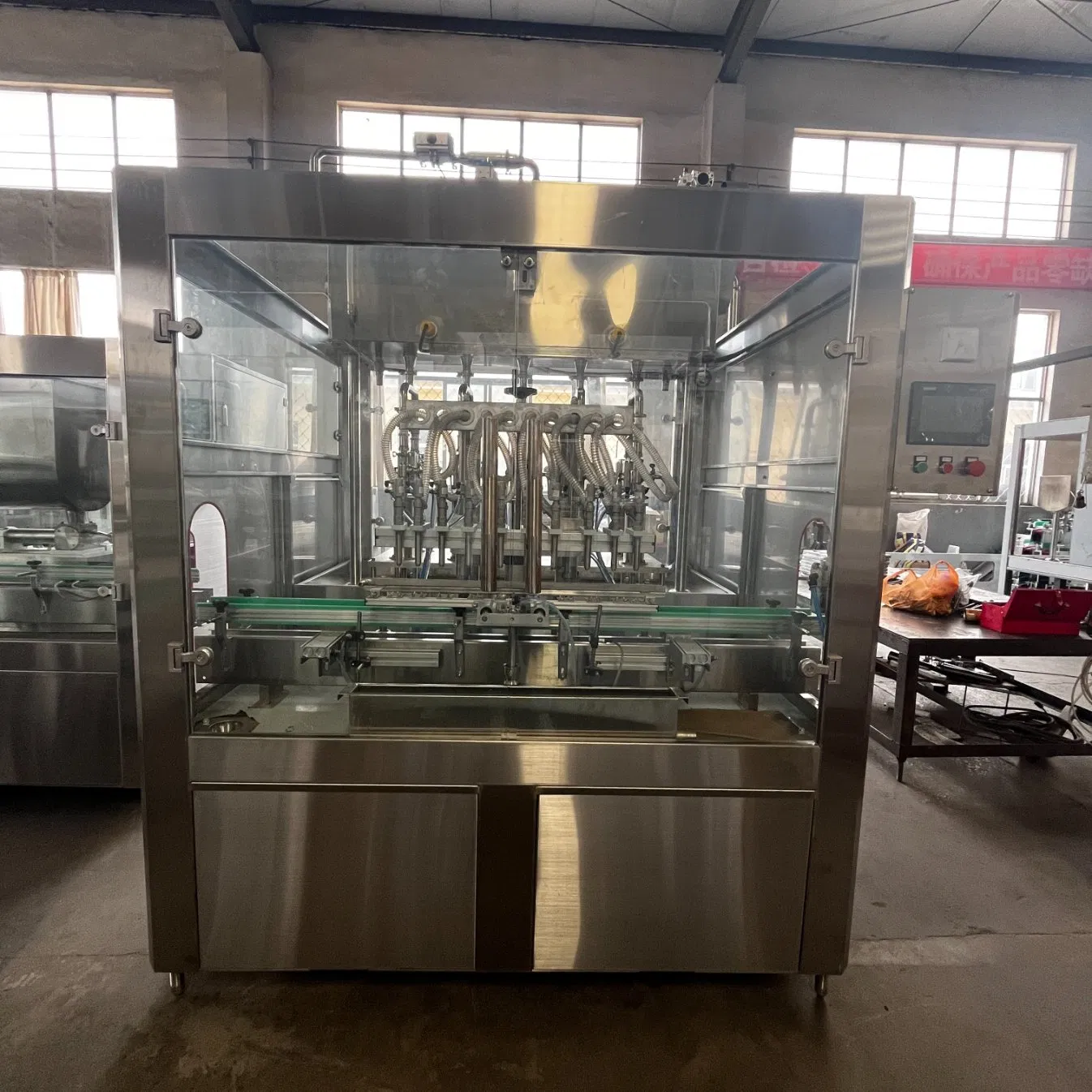 Fully Automatic Viscosity Liquid Filling Machine Piston Type Bottling Machinery