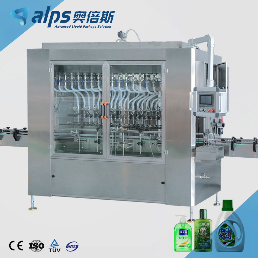Automatic Daily Chemicals Products Filling Labeling Packing Machine / Liquid Filler