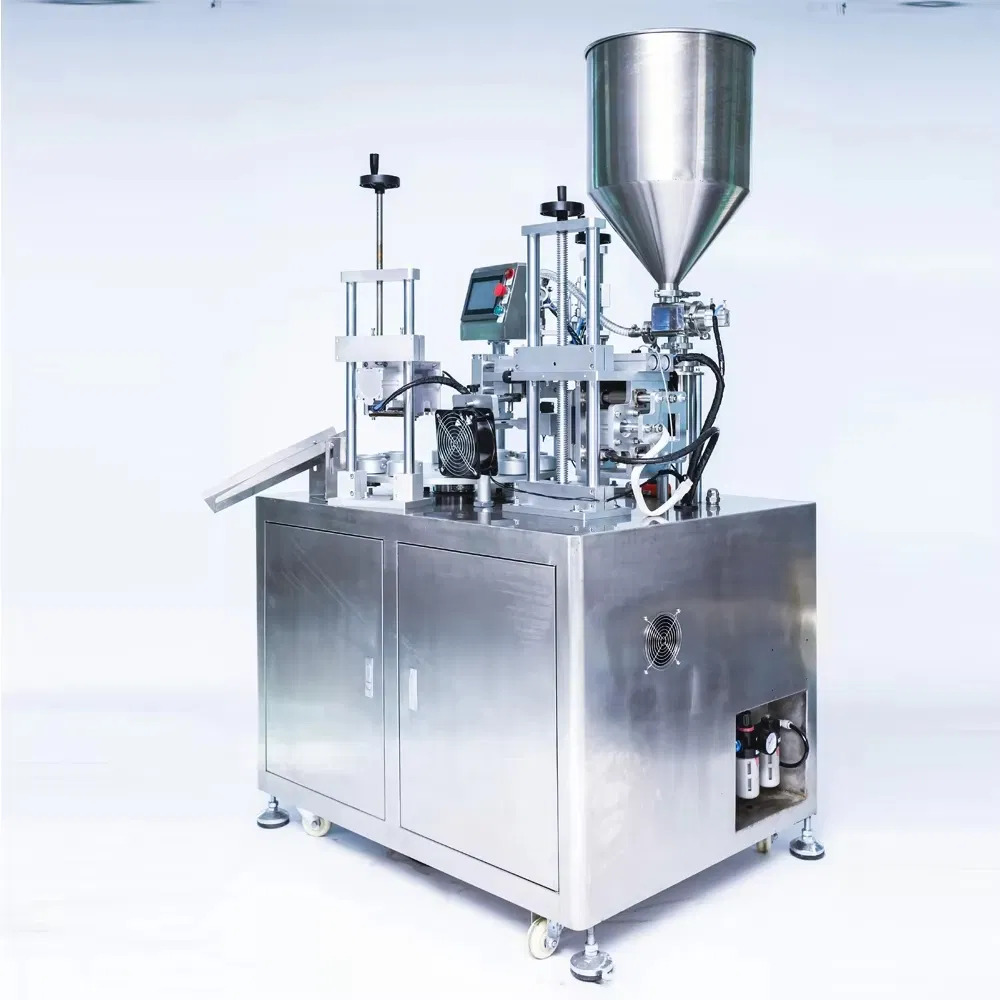 Small Semi Automatic Quantitative Liquid Filling Sealing Machine for Facial Cleanser Tubes