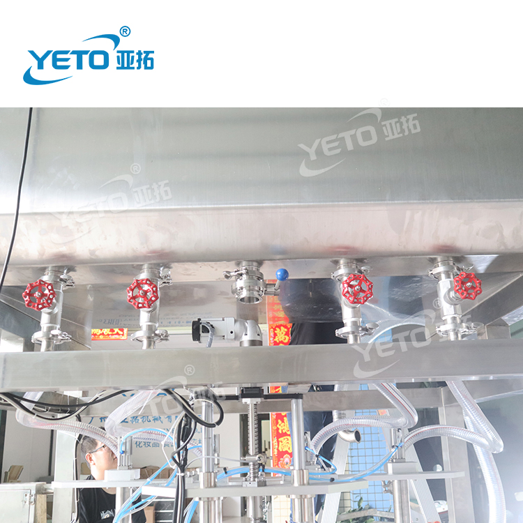 Four Nozzles Automatic Gravity Self Flow Liquid Chemical Detergent Oil Filling Machine