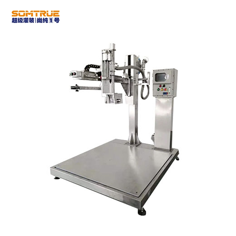 Large-Capacity 200L IBC Rocker Arm Chemical Liquid Filling Machine with Stainless Steel Construction for Lubricating Oil
