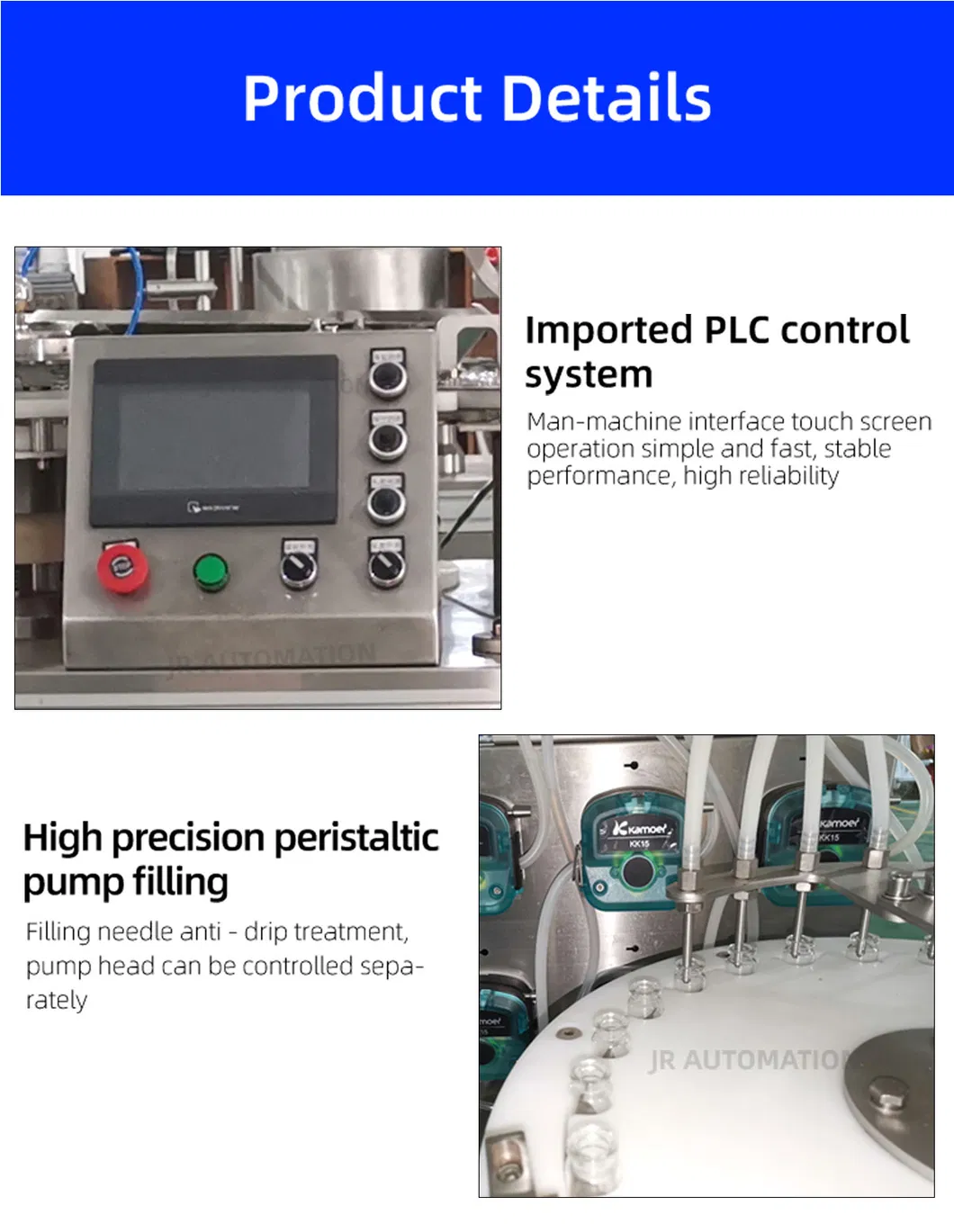 Fully Automatic Quantitative Multi-Head Liquid Vial Filling Machine