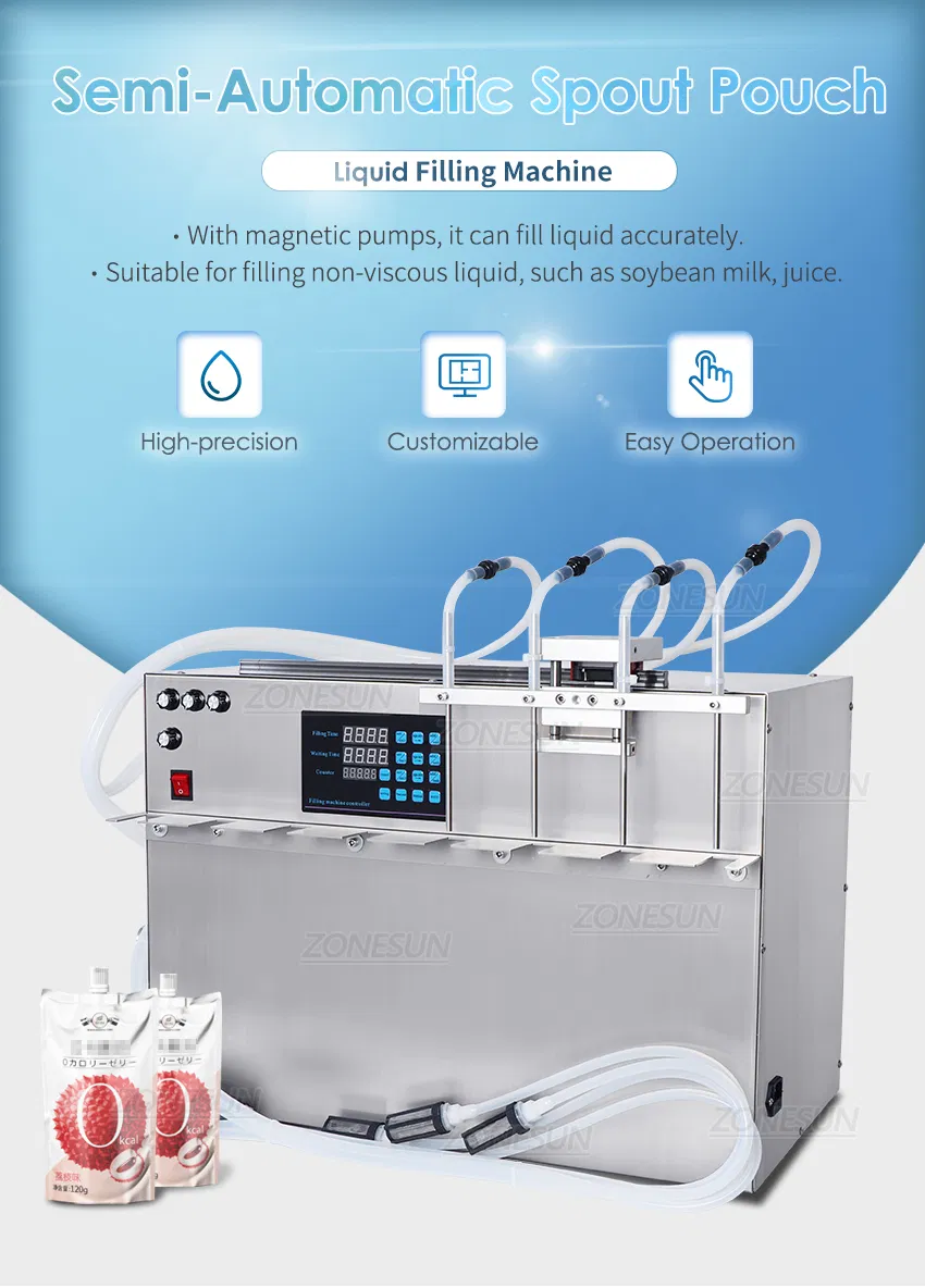 Spout Pouch Liquid Filling Machine