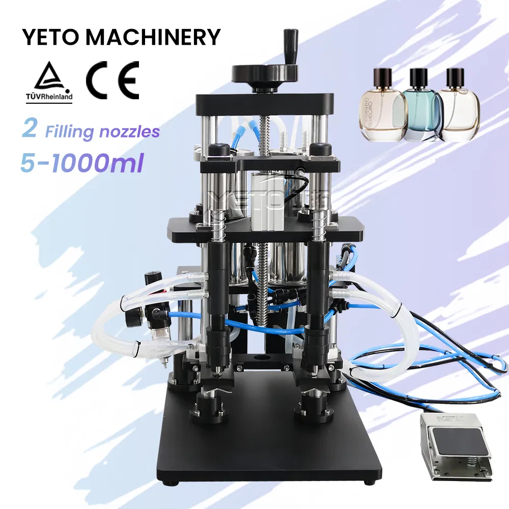 Yeto Semi Automatic Single Head Pneumatic Perfume Liquid Filling Machine