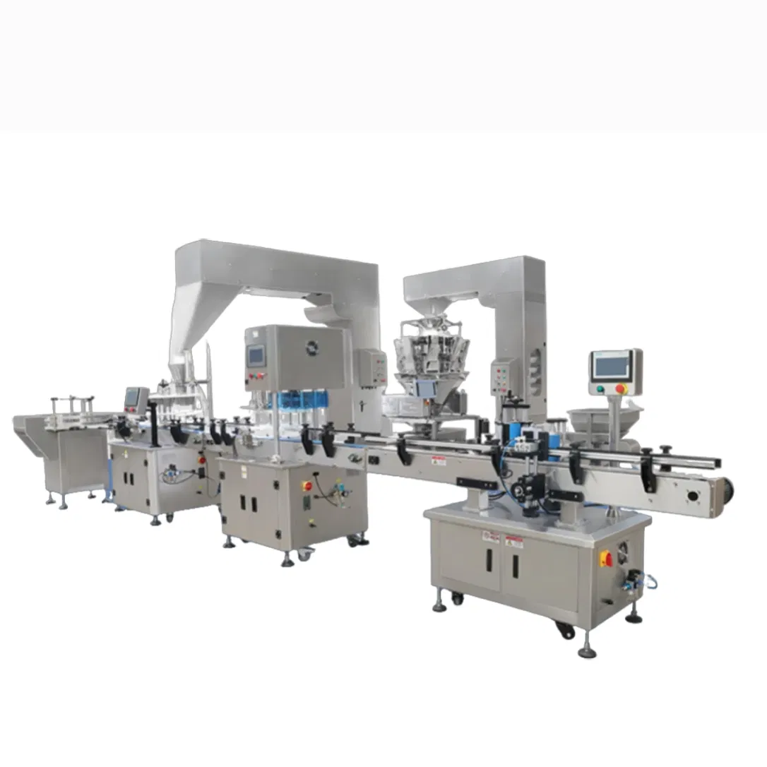 Granules/Powder/Liquid/Paste Filling Capping Sealing Labeling Packaging Machine Production Line for Plastic Jar/Can/Bottle