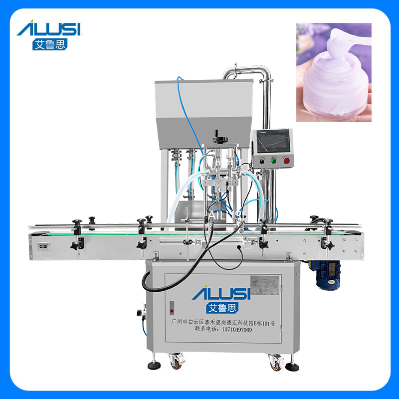 Double Head Quantitative Pneumatic High Viscosity Product Wax Food Packaging Liquid Alcohol Juice Bottle Filling Machine
