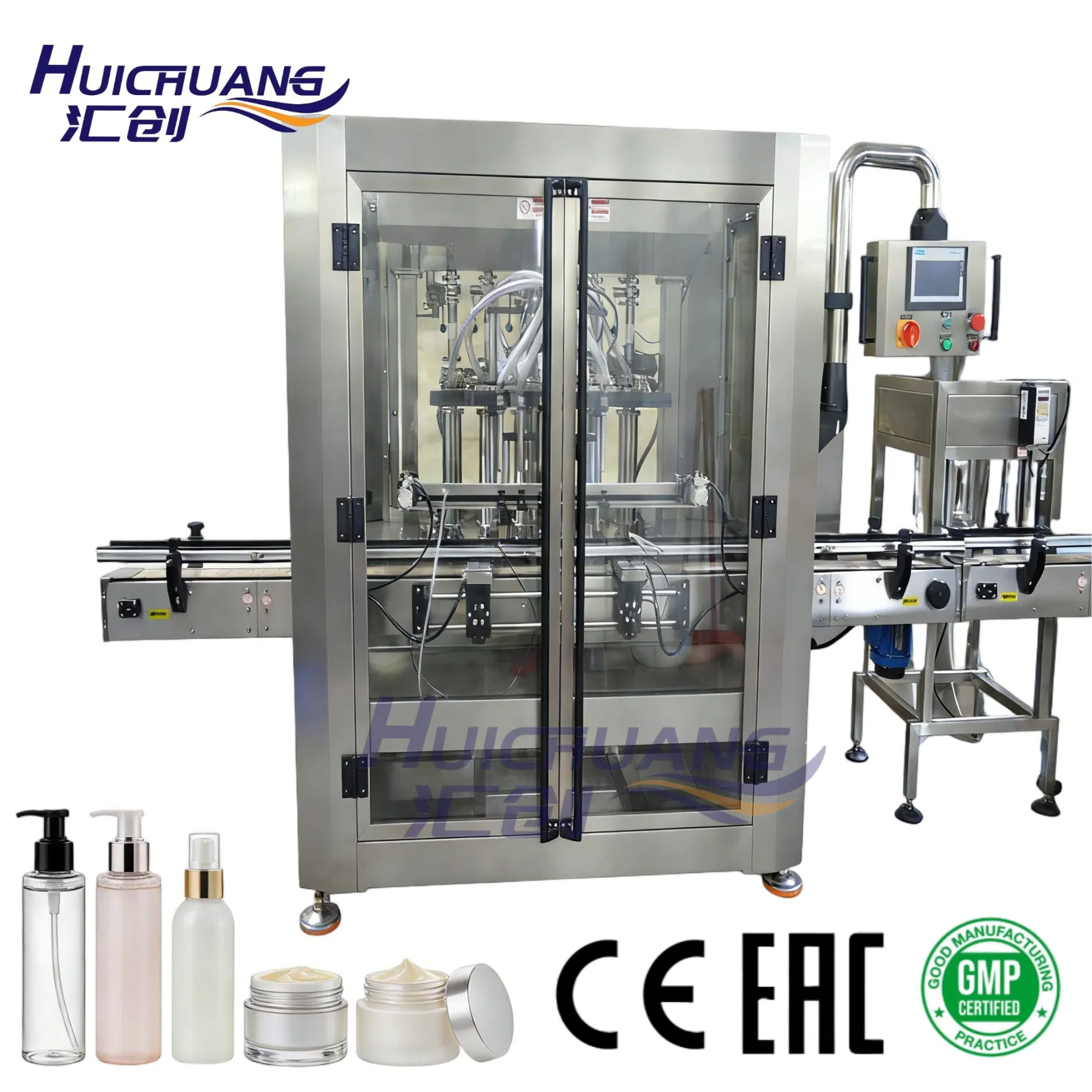 Overflow Type Filling Machine Consistent Liquid Level Transparent Bottle Filling