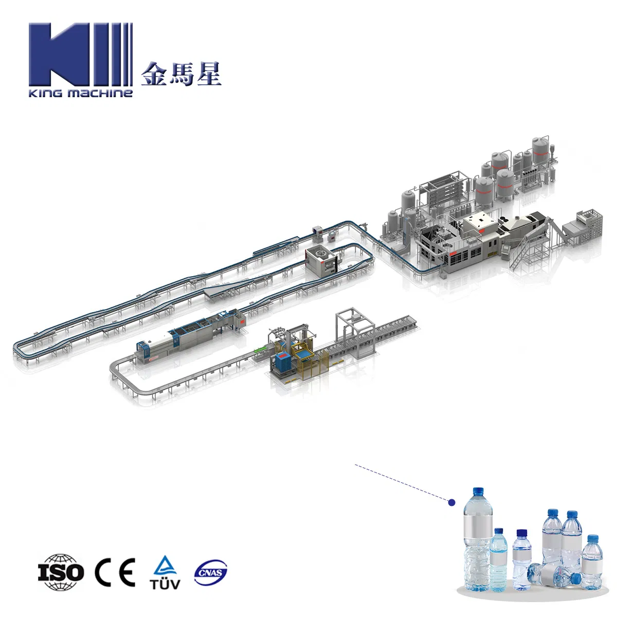 Full Automatic Beverage Liquid Pure Mineral Drinking Soda Water Bottle Blowing Washing Filling Bottling Bottled Capping Sealing Labeling Making Packing Machine