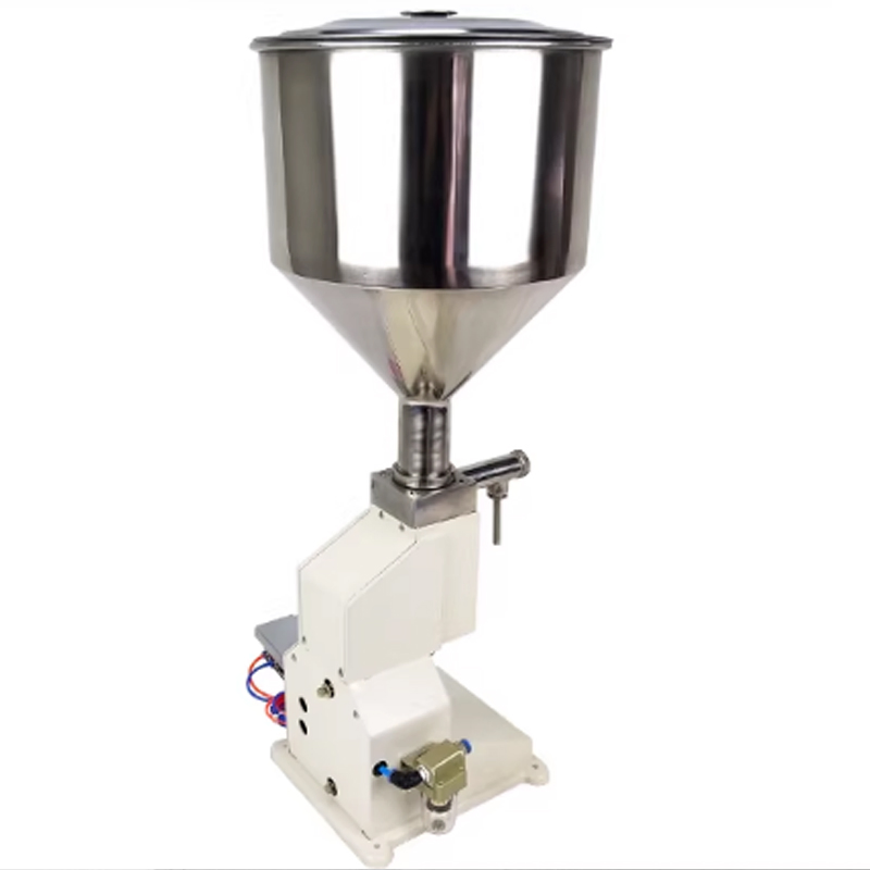 Factory Manual SS304 Stainless Steel Body Volumetric Cream Lotion Liquid Paste Perfume Bottle Can Filling Filler Machine