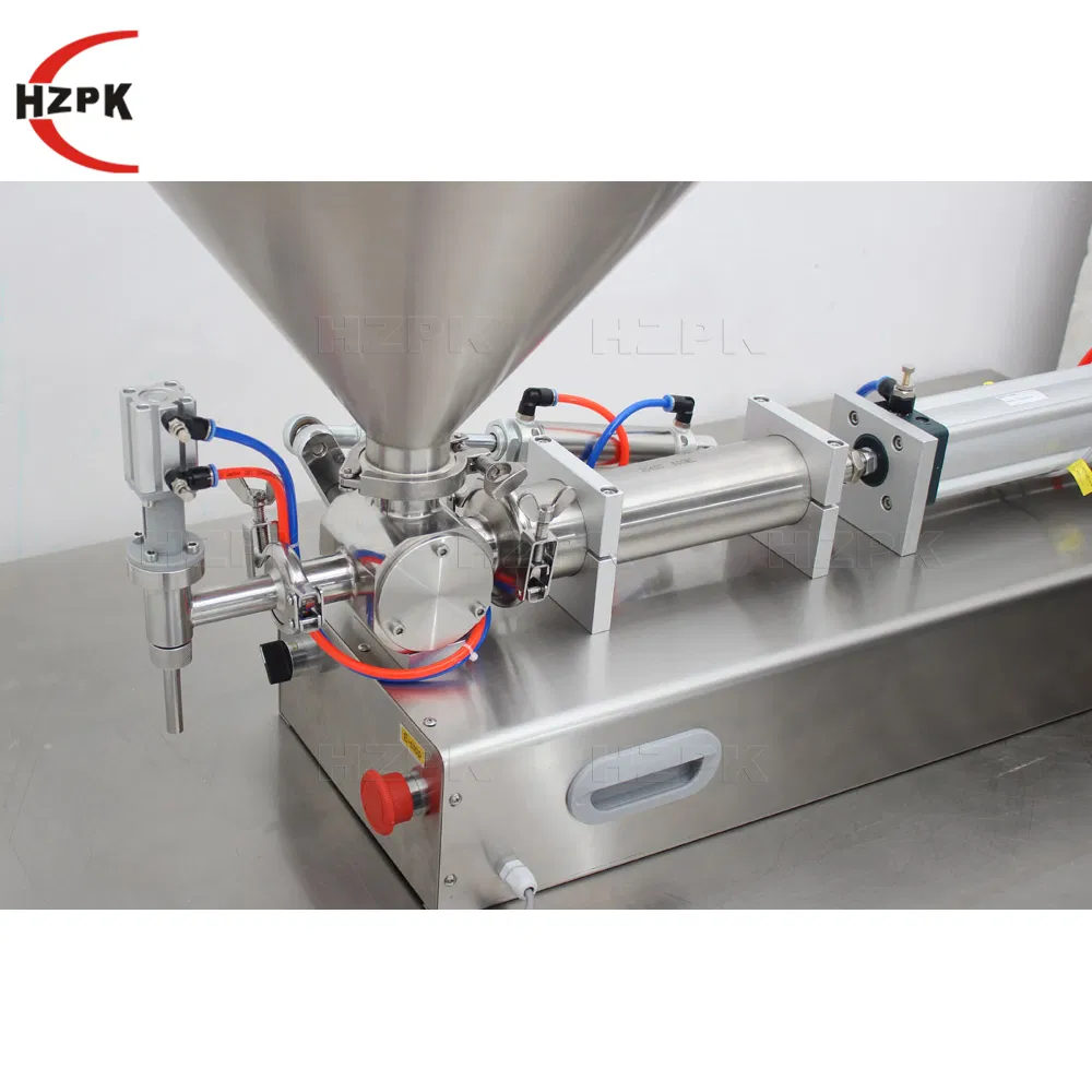 Hzpk Single-Head Filling Machine Water Dishwashing Liquid Thick Perfume Filling Machine