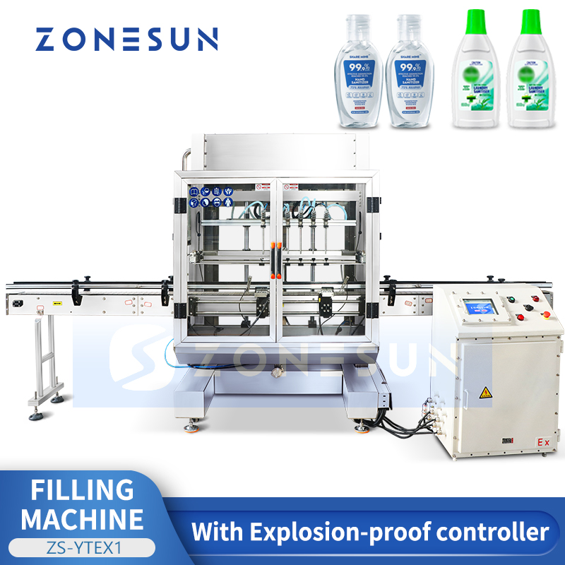 Zonesun Zs-Ytex1 Automatic Explosion Proof Inflammable Liquid Gravity Filling Machine