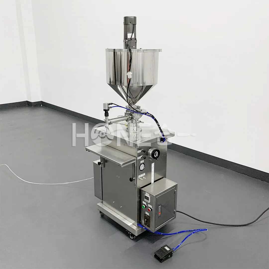 Hone Semi-Automatic Vertical Constant Temperature Filling Machine Single Head Paste Liquid Heating Mixing