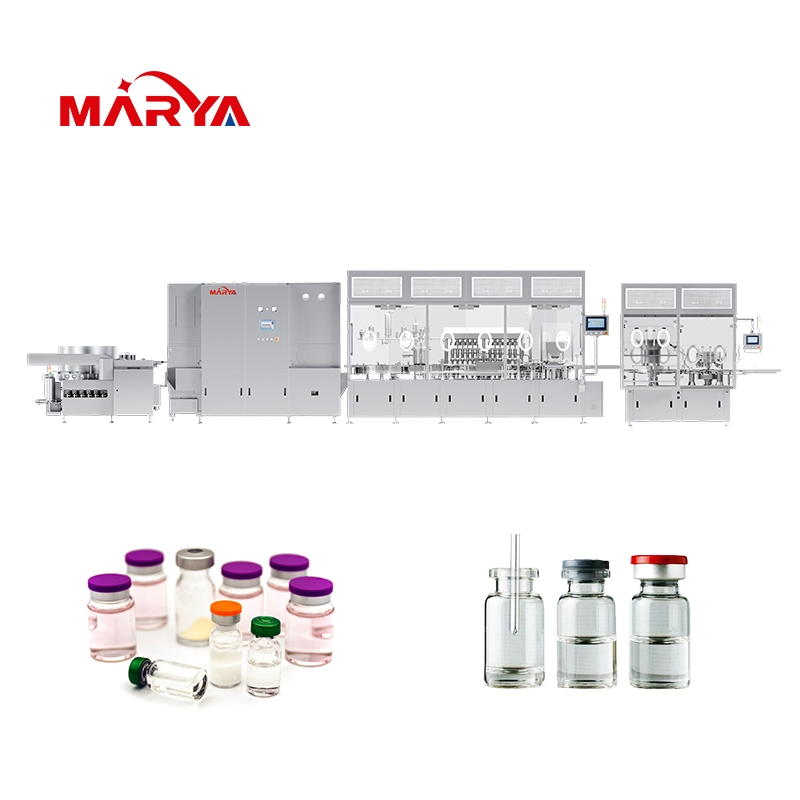 Marya GMP Certified Vial Liquid Washing Drying Filling Stoppering Production Line Vial Filling Machine for Pharmaceutical Manufacturer &amp; Supplier