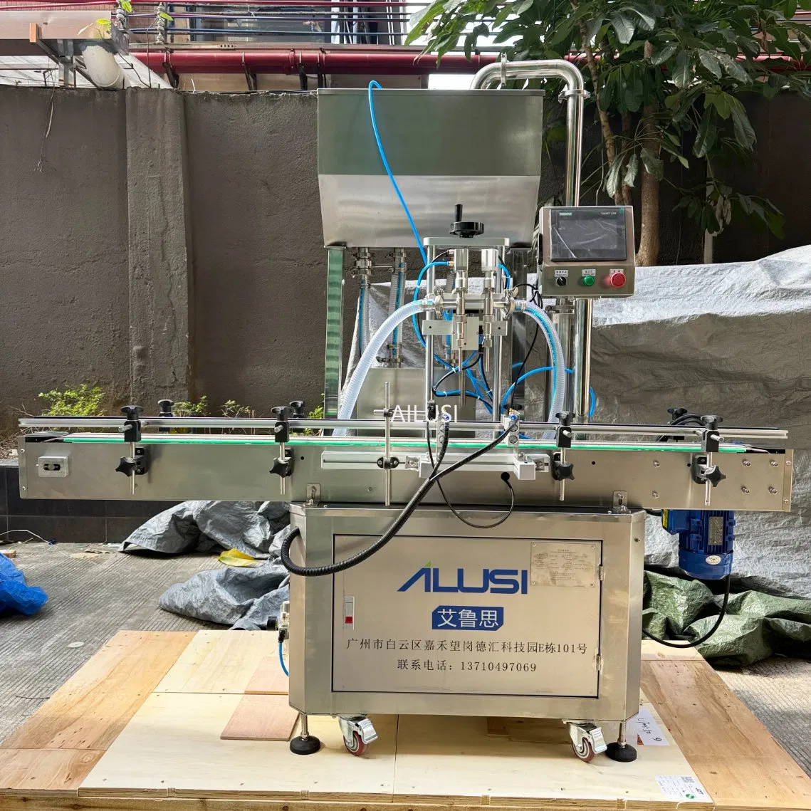 Double Head Quantitative Pneumatic High Viscosity Product Wax Food Packaging Liquid Alcohol Juice Bottle Filling Machine