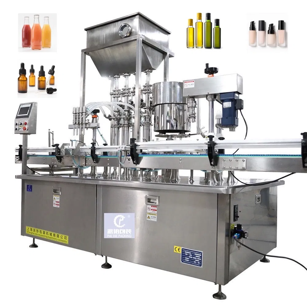High-Speed Automatic Multi-Head Liquid Filling Machine for Beverage, Honey, Juice, Olive Oil, Lotion, Essential Oil, Perfume, Cosmetics &amp; Pharmaceutical Bottles