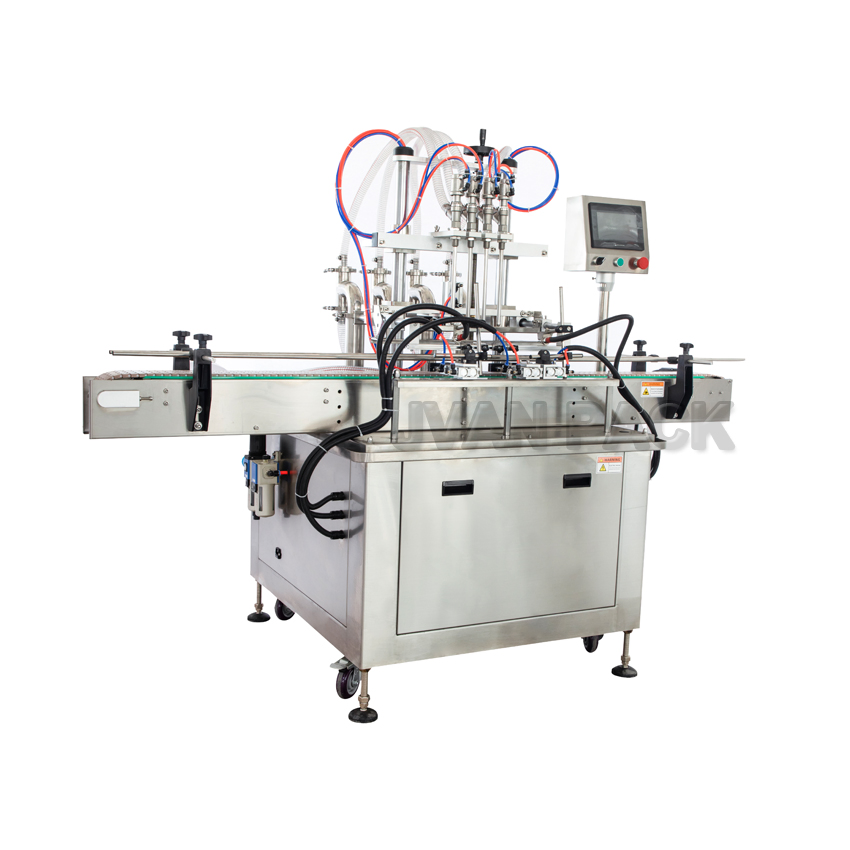 Yt4t Automatic Quantitative 4 Head Hand Sanitizer Gel Essential Oil Cosmetics Juice Wine Bottles Jars Cans Liquid Filling Machine