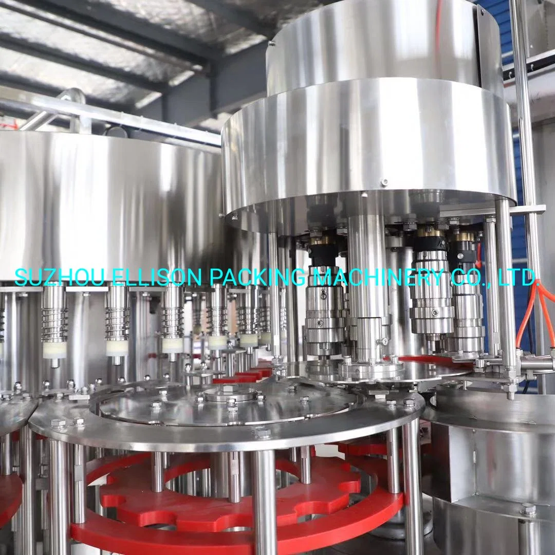 Export 15000bph 3 in 1 Plastic/Glass/Aluminum Can Bottle Beverage Juice Soft Carbonated Drink Water Liquid Rinsing Filling Capping Labeling Packing Machine