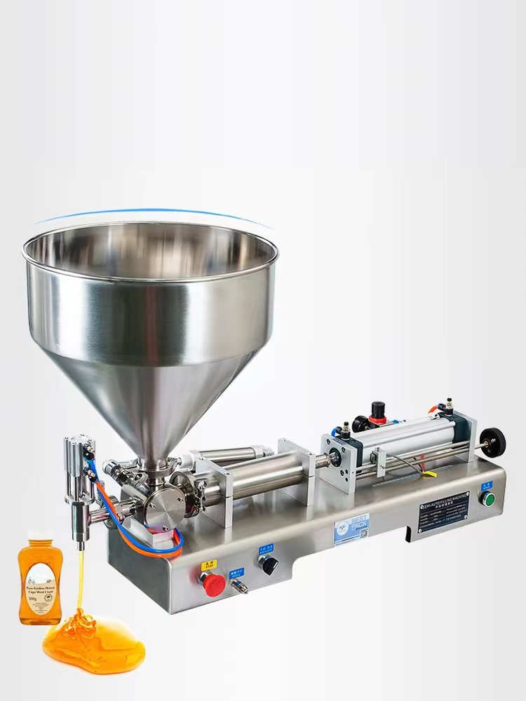 Desktop Automatic Bottle Single-Head Piston Shampoo Cosmetic Paste Liquid Filling Machine Pneumatic High Accuracy Viscous Liquid Filling Machine