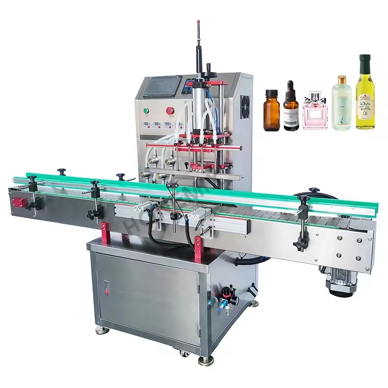 Multi Heads 6 Nozzles Liquid Filling Machine / Automatic Overflow Liquid Bottle Filler for Beverage Juice
