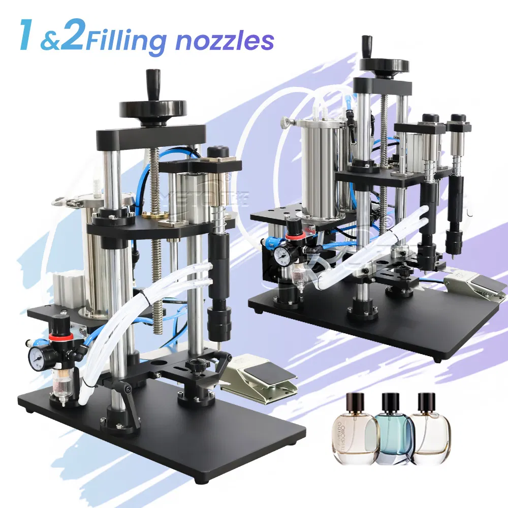 Yeto Semi Automatic Single Head Pneumatic Perfume Liquid Filling Machine
