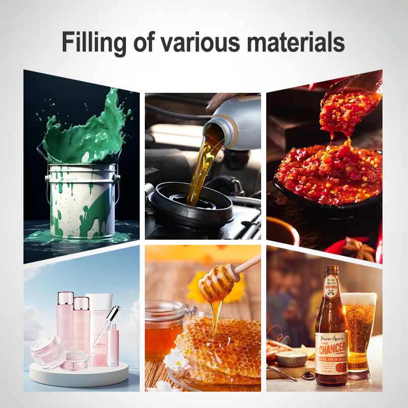 Automatic Jerry Can Filling Machine Oil Liquid &amp; Automatic Chemical Filling Machine with Gear Pump for Paint Oils &amp; Detergents