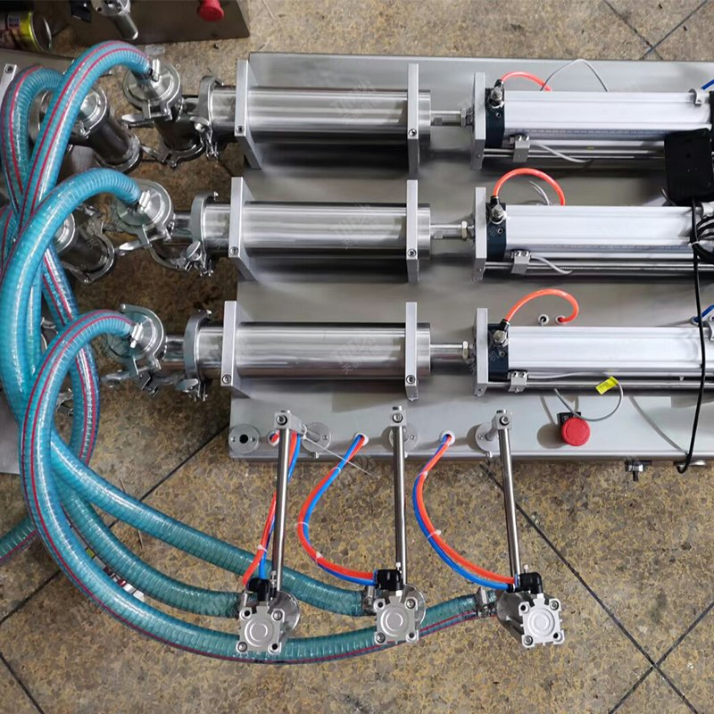 Semi-Automatic High Accuracy Pneumatic Piston Bench Top Cylinder Single-Head Liquid Sauce Paste Filling Filler Machine