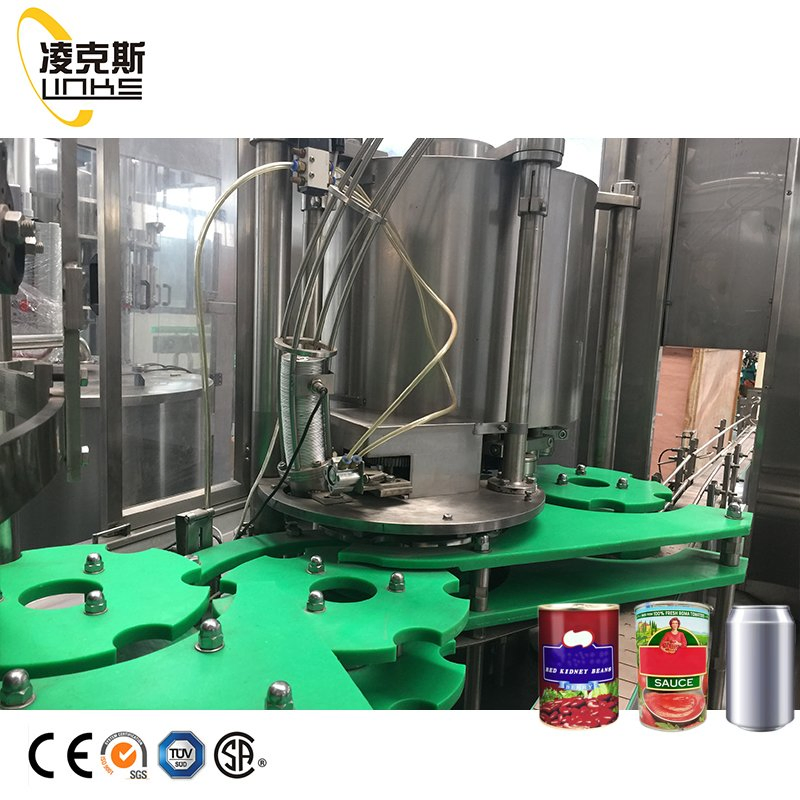Complete Automatic Auto Beverage Carbonated Liquid Jerry Can Beer Can Seaming Capping Filler Machinery Can Filling Machine