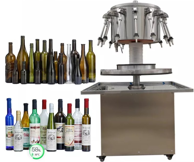 Semi Automatic Siphon Rotary Table Top Bottles Gravity Overflow Liquid Filling Machines with Feeding Pump