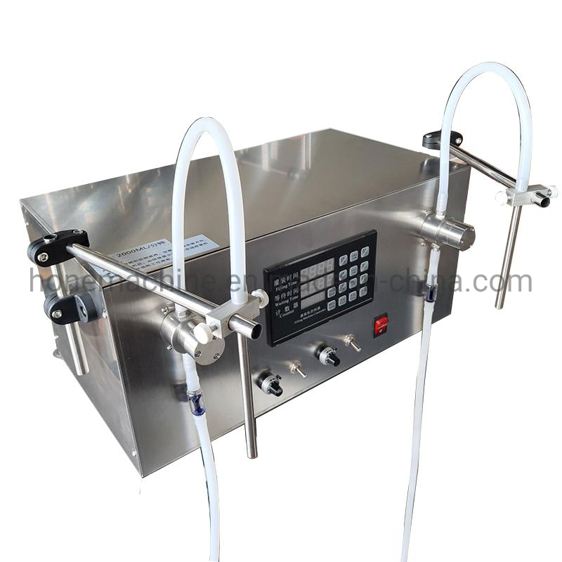 Hone Semi Automatic Portable Gear Pump 2 Head Digital Liquid Filling Machine Adjustable Speed Liquid Filler