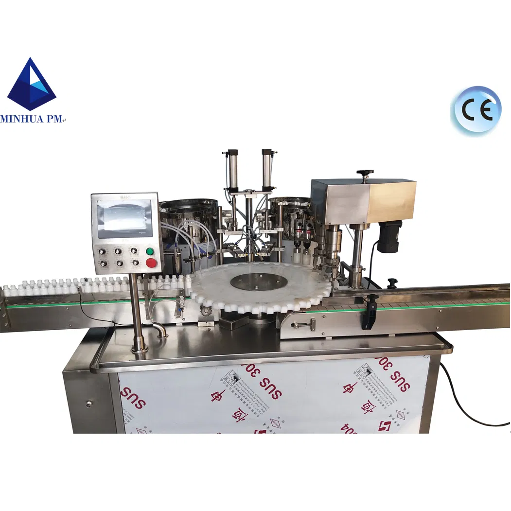 Automatic Spray Plastic Glass Bottle Dropper Peristaltic Pump Daily Chemical Vial Filler Eye Drops Liquid Filling and Capping Machine
