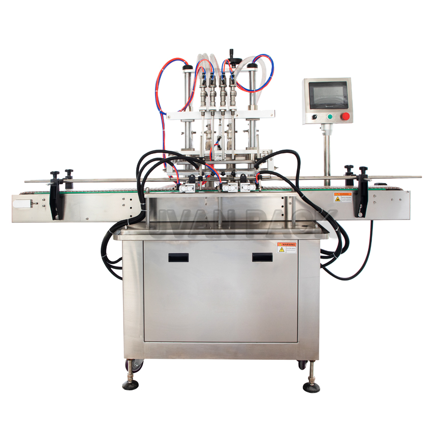 Yt4t Automatic Quantitative 4 Head Hand Sanitizer Gel Essential Oil Cosmetics Juice Wine Bottles Jars Cans Liquid Filling Machine