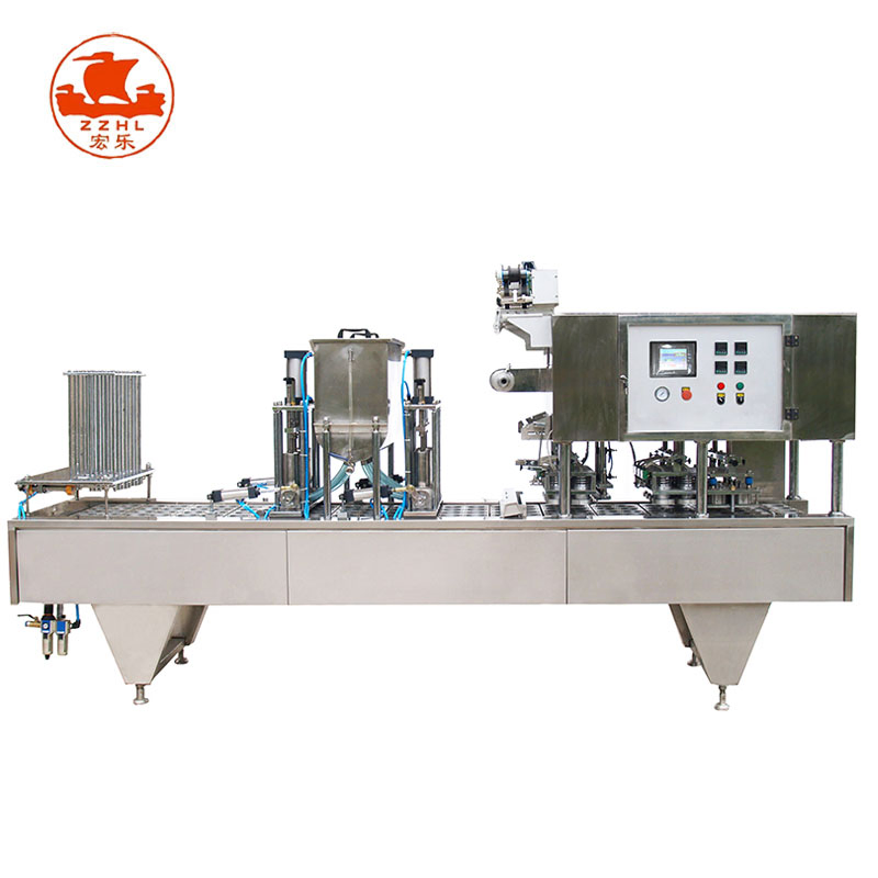 Automatic High Viscosity Liquid Yogurt Cup Filling Machine Coffee Water Cup Nitrogen Filling and Sealing Machine
