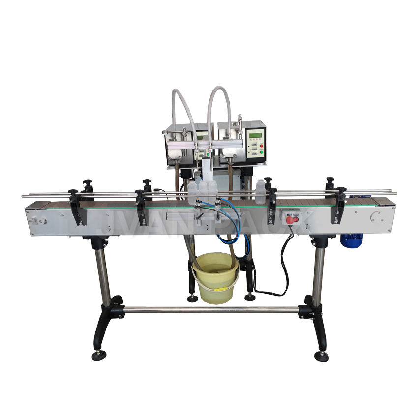 Gzd-100/2 Automatic Digital Bottle Filler Soy Sauce Gear Pump Juice Liquid Bottle Filling Machine with Conveyor