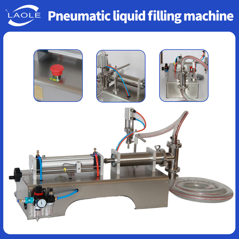 Semi-Automatic Pneumatic Single-Head Liquid Filling Machine Milk Wine Mineral Water Filling Machine