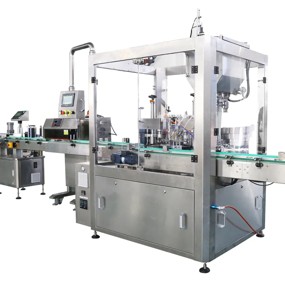 Automatic Servo Piston-Type Ointment/Liquid Filling and Capping Machine Cosmetic Production Line for Glass and Plastic Bottles (lotions, serums, etc.)