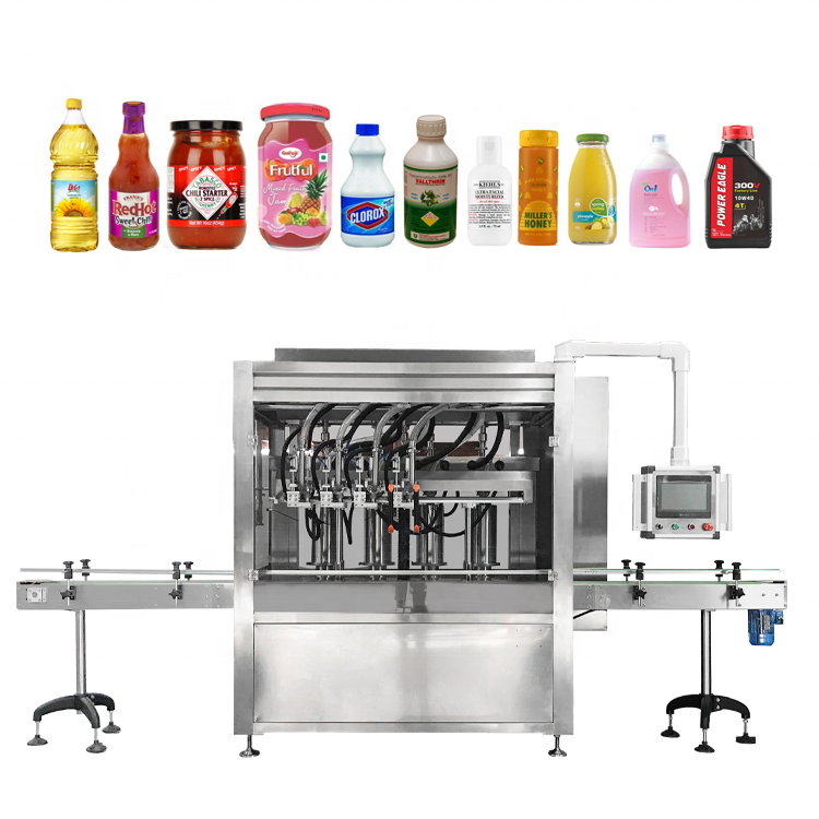 Servo Motor Linear Type Piston Paste Bottle Liquid Filling Machine