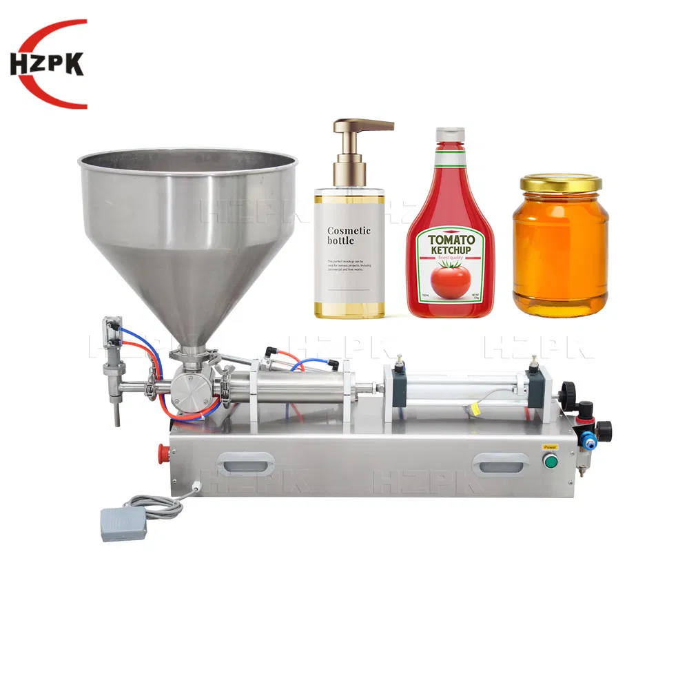 Hzpk Single-Head Filling Machine Water Dishwashing Liquid Thick Perfume Filling Machine