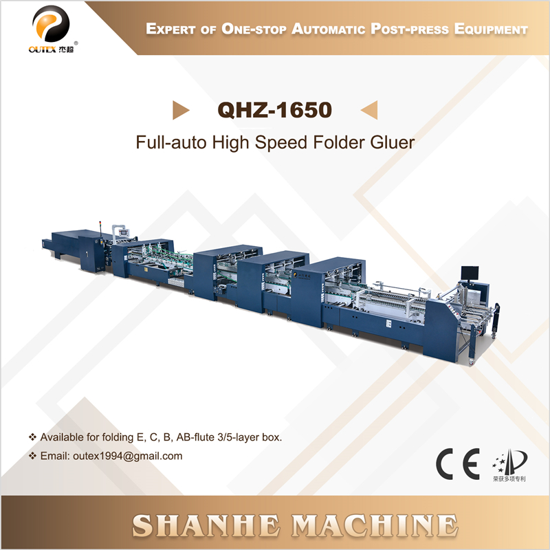 CE Certification QHZ-1650 Full-auto High Speed Folder Gluer Supplier, Factories