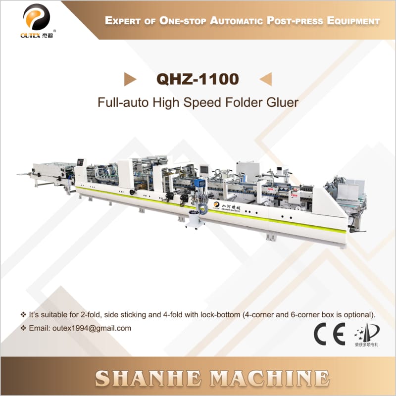 CE Certification QHZ-1100 Full-auto High Speed Folder Gluer Supplier, Company