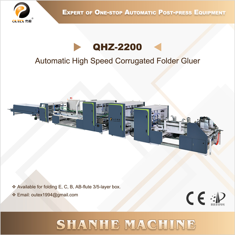 High-Quality QHZ- 2000/ 2200/ 2400/ 2800 Automatic High Speed Corrugated Folder Gluer Manufacturer, Manufacturers