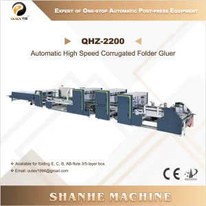 High-Quality QHZ- 2000/ 2200/ 2400/ 2800 Automatic High Speed Corrugated Folder Gluer Manufacturer