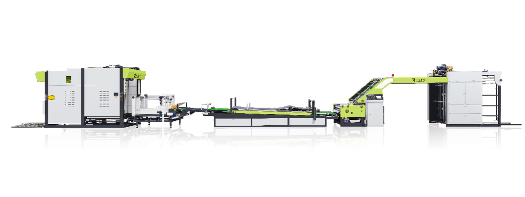 HBF-3 smart high speed flute laminator with flip flop stacker