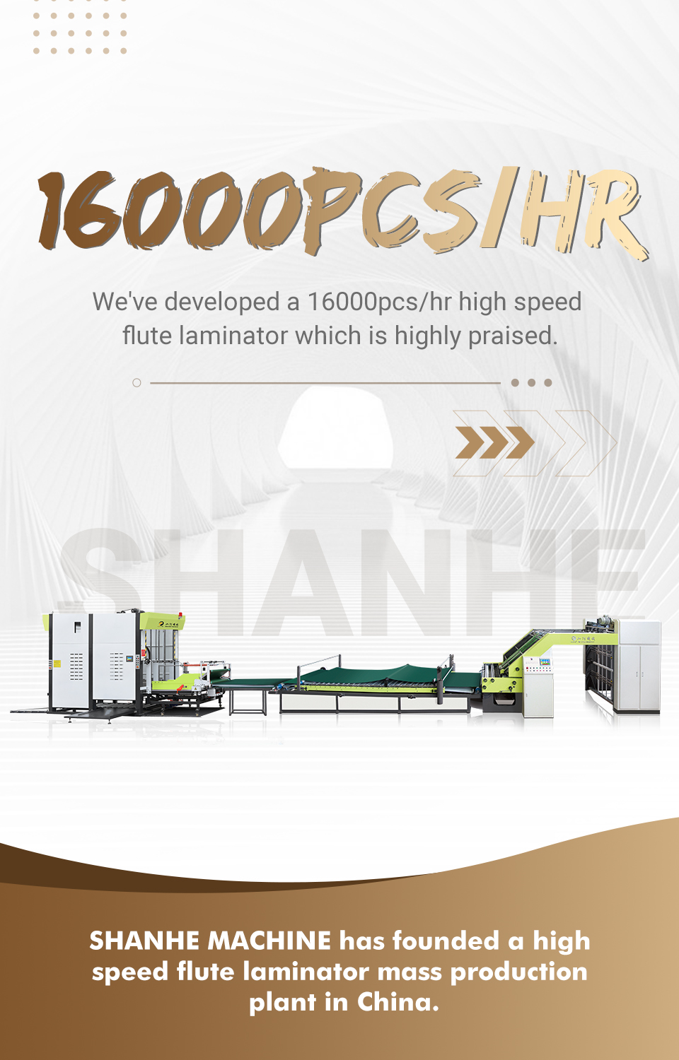 SHANHE HBF full-auto high speed flute laminator