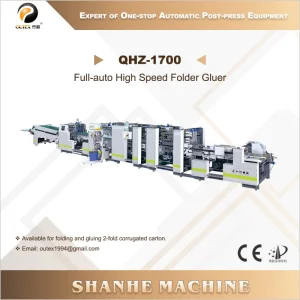 CE Certification QHZ-1700 Full-auto High Speed Folder Gluer
