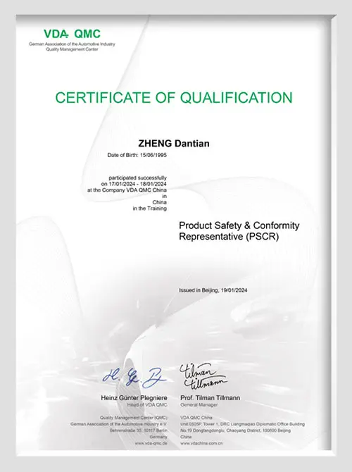 Flyaford Compliance Certificate