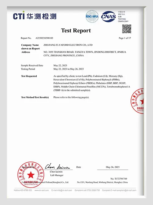 National High-Tech Enterprise Certificate — Flyaford