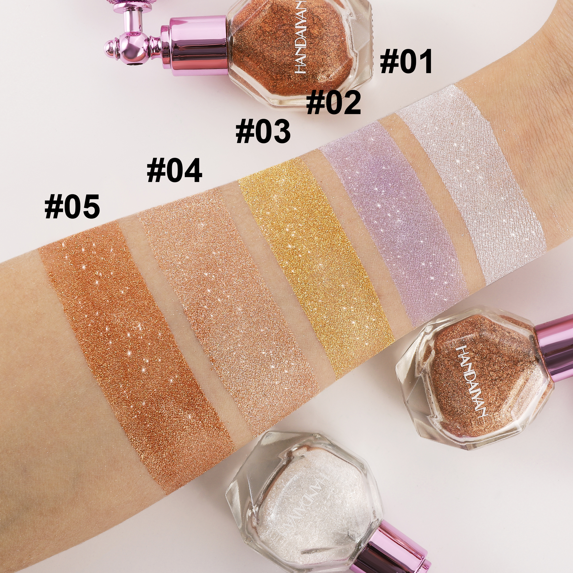 Sparkling Fairy Highlighter Powder Spray Waterproof High Gloss Glitter Body Bronzer Highlight Powder Makeup Shimmering Contour